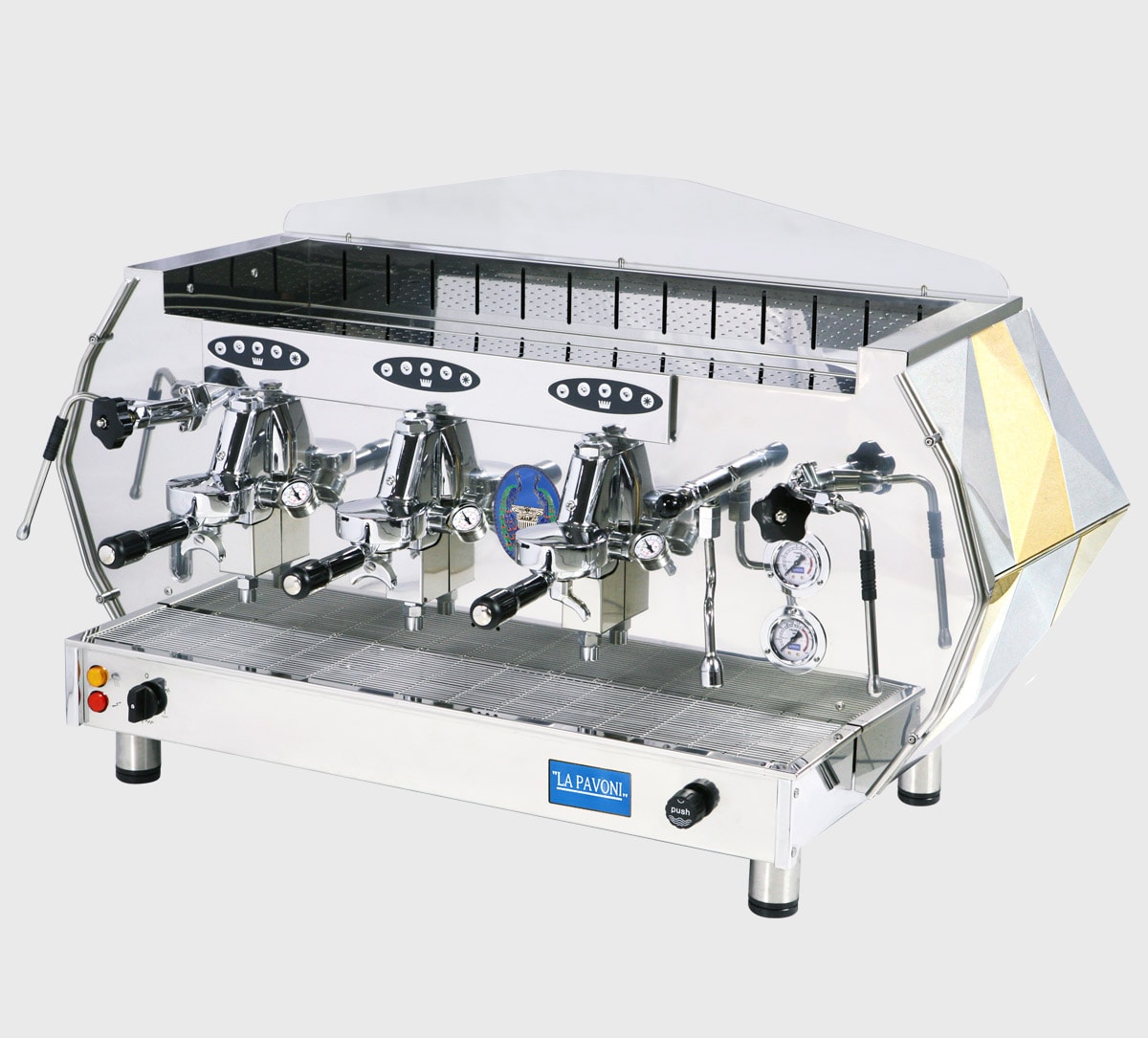 Automatyczny ekspres do kawy, 3-grupowy złoty, moc: 5465 W, wymiary (SxGxW): 1110x625x650 mm