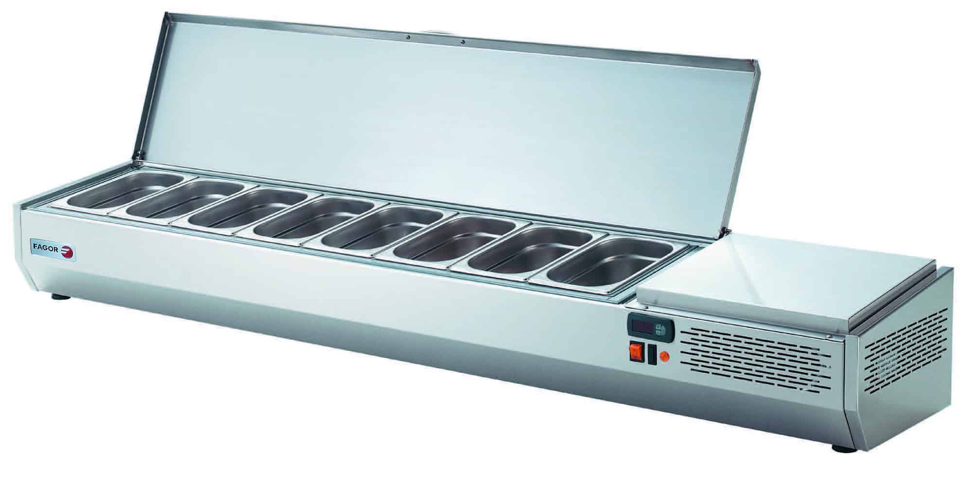Nadstawka chłodnicza na pojemniki 8 x 1/4 GN, z pokrywą, 1792x336x250, Fagor Professional SPT-3G